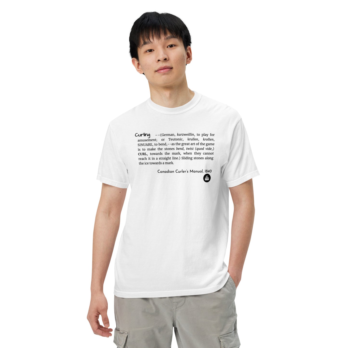 The definition of curling heavyweight t-shirt