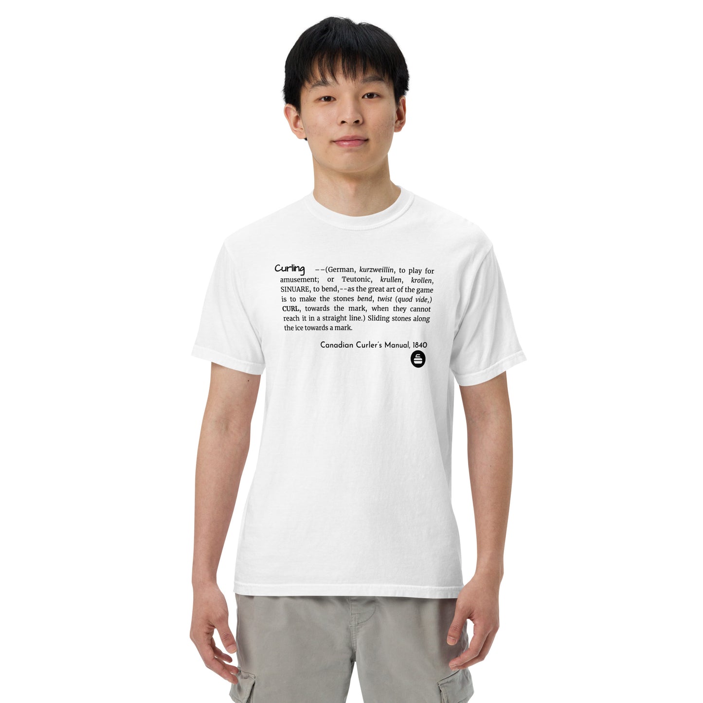 The definition of curling heavyweight t-shirt