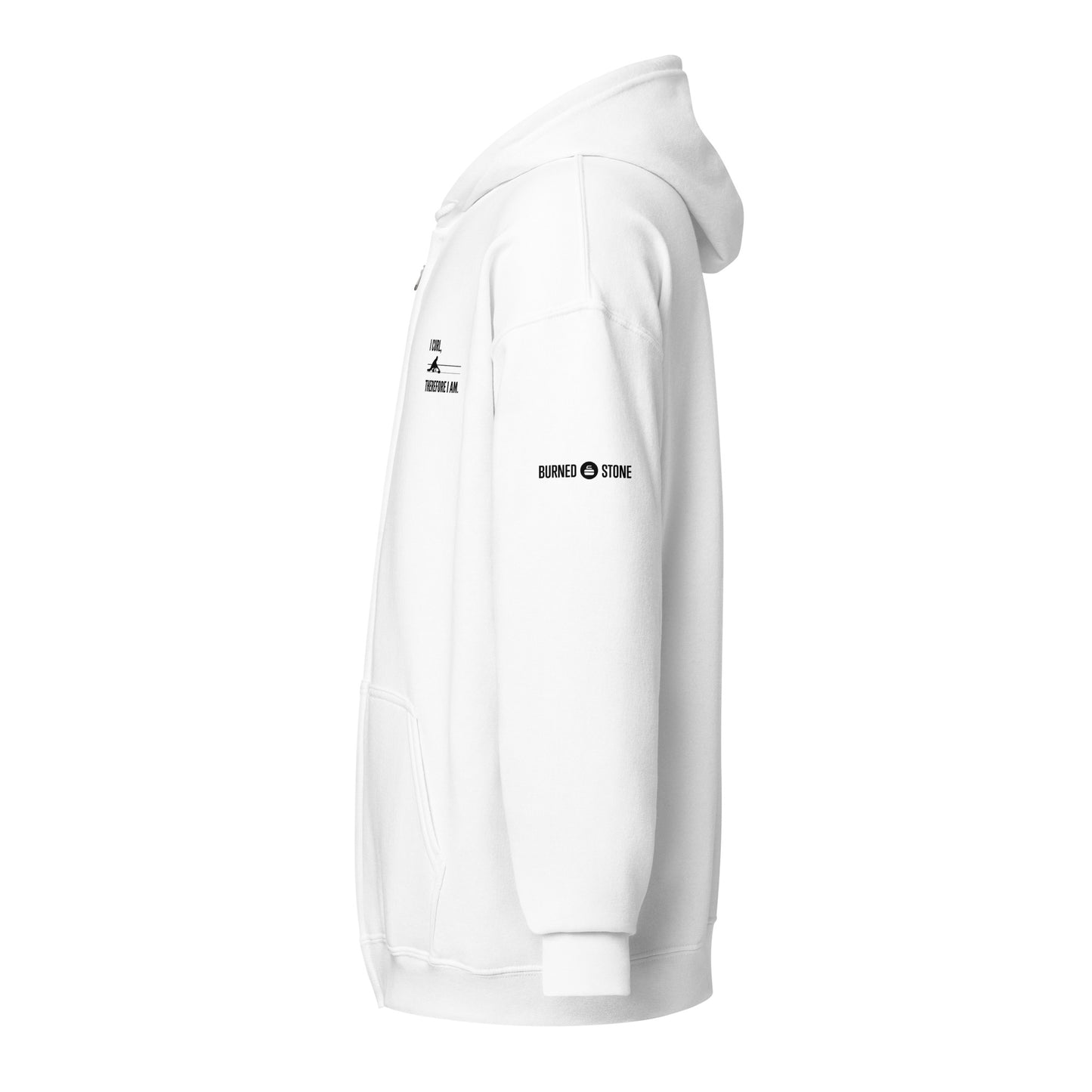 I curl therefore I am zip hoodie - light