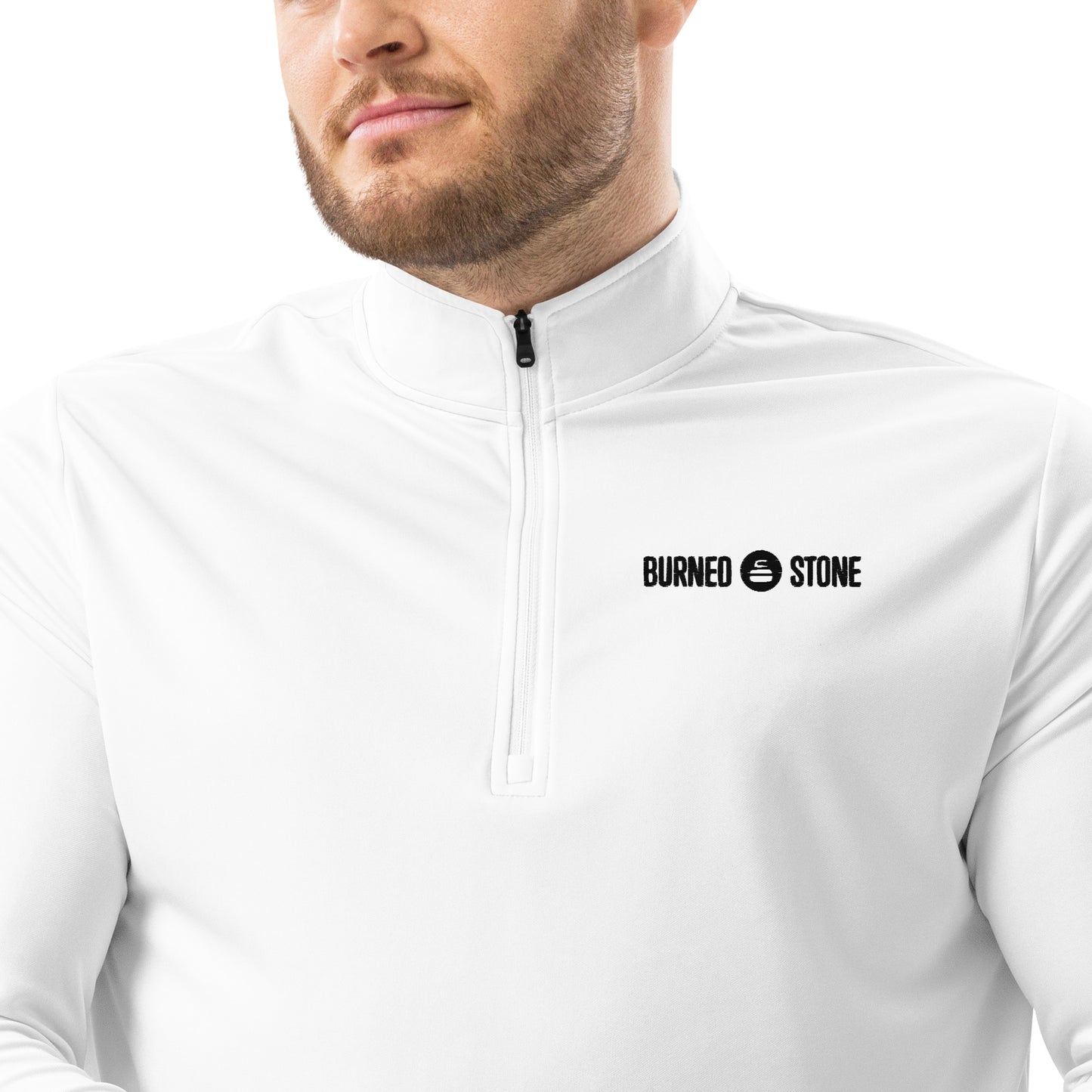 Burned Stone Logo Quarter zip pullover