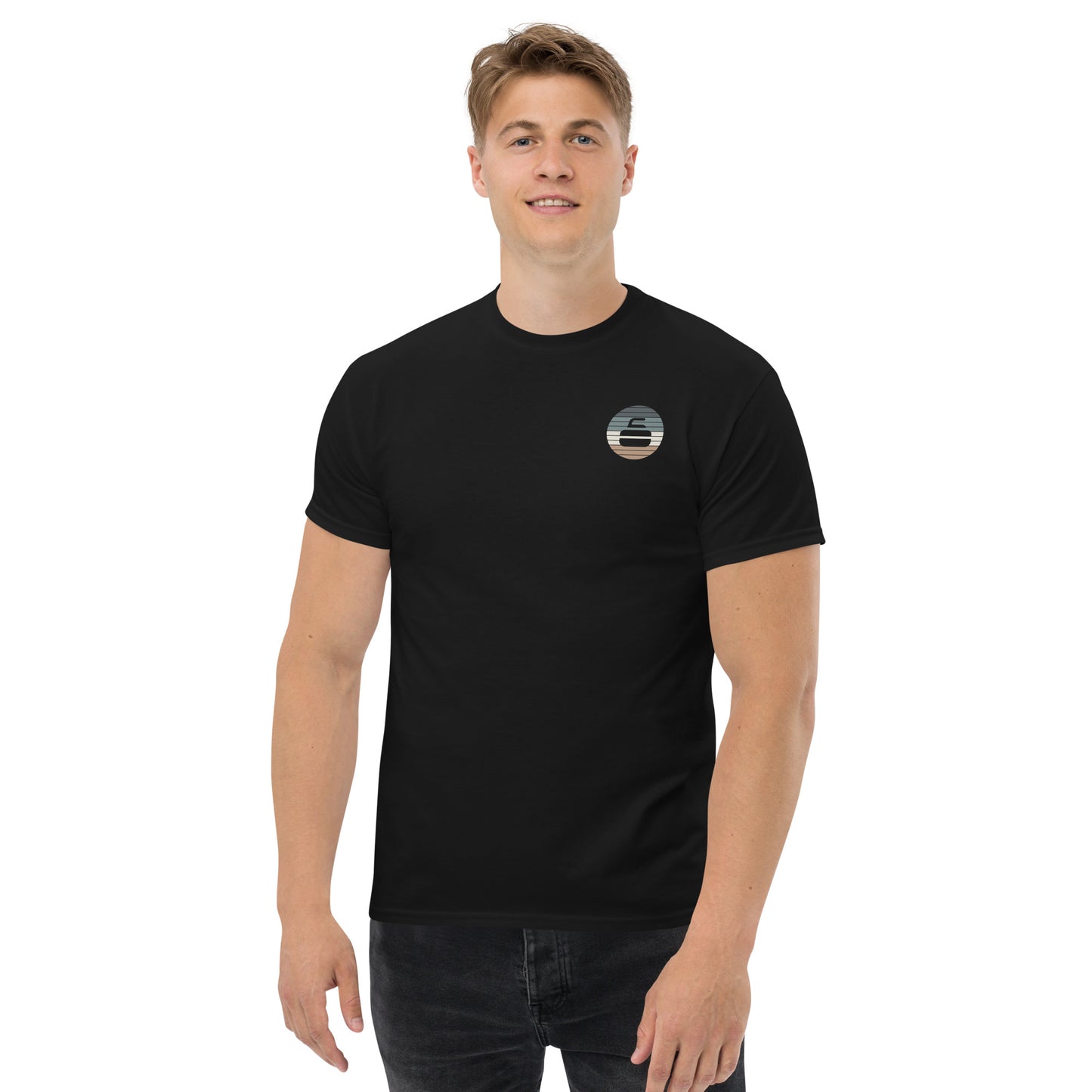 Striped Stone T-Shirt - Neutral (Left Chest)