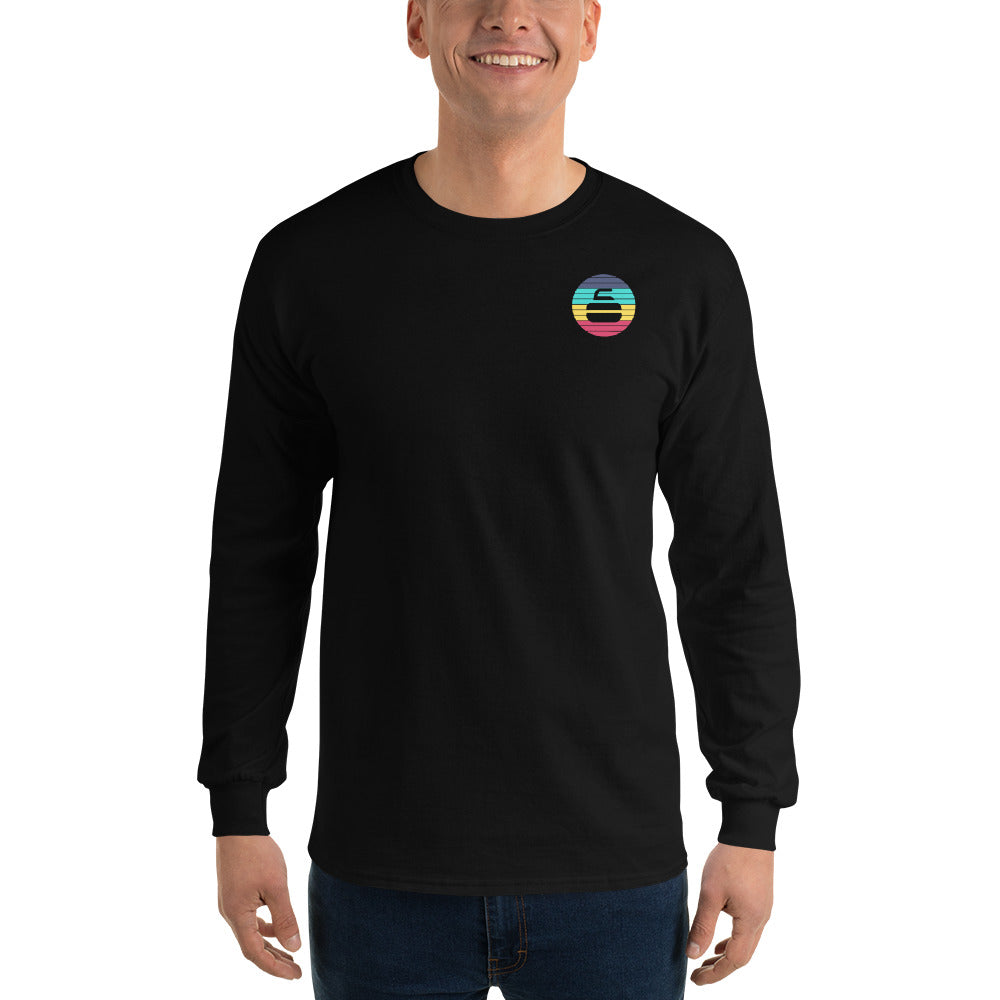 Striped Stone Long Sleeve Tee - Bright (Left Chest)