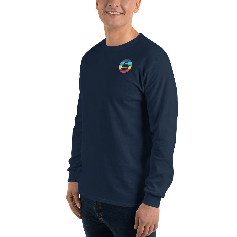 Striped Stone Long Sleeve Tee - Bright (Left Chest)