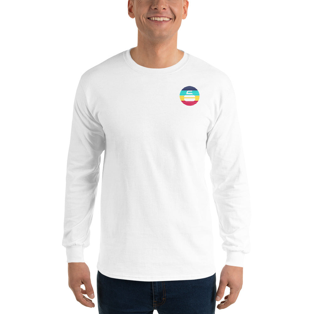 Striped Stone Long Sleeve Tee - Bright (Left Chest)