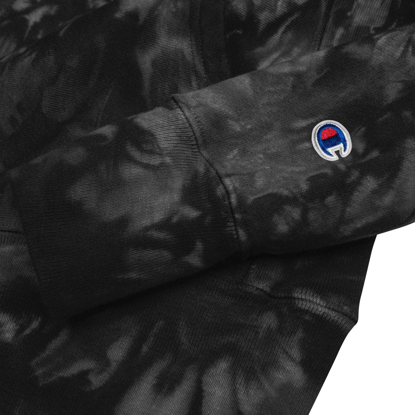 Hurry Hard Champion Tie-Dye Hoodie - Black/White