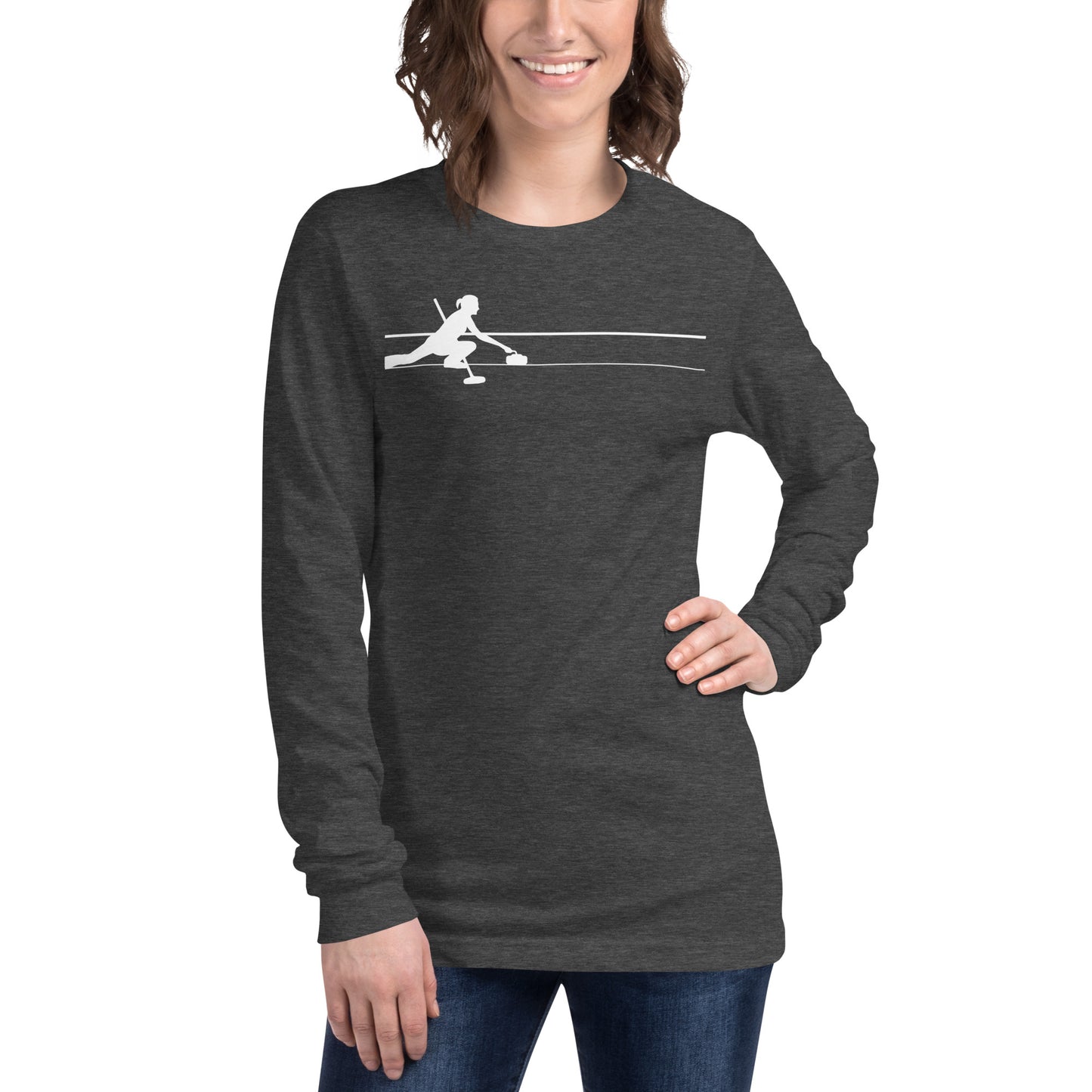 Curler's Long Sleeve Tee - Grey Heather