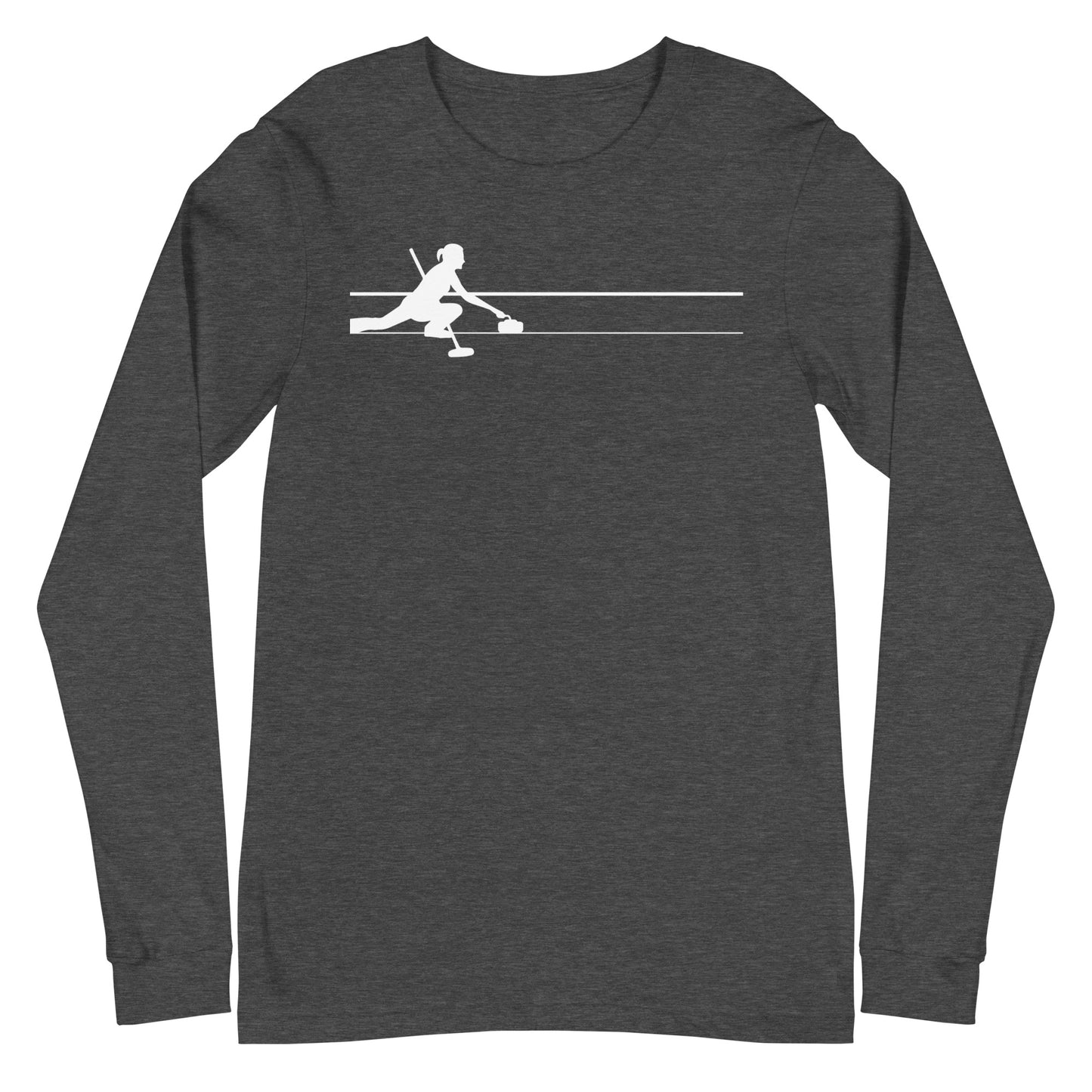 Curler's Long Sleeve Tee - Grey Heather