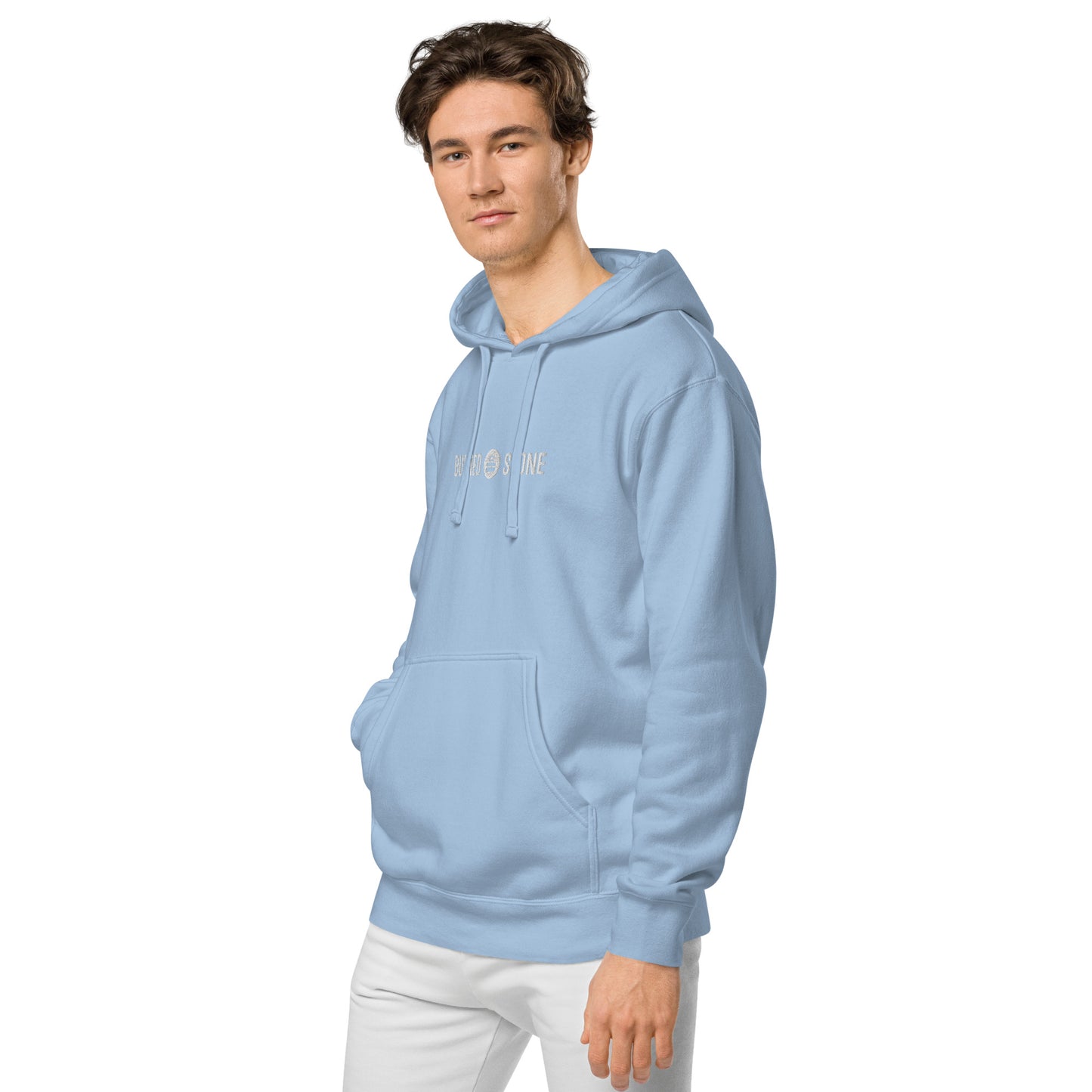 Burned Stone Logo Pigment-Dyed Hoodie