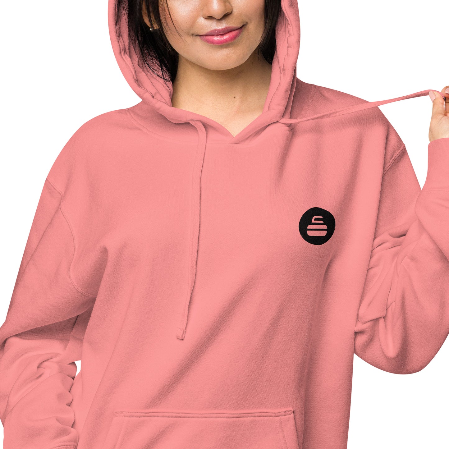 Curling Stone Pigment-Dyed Hoodie - Pink