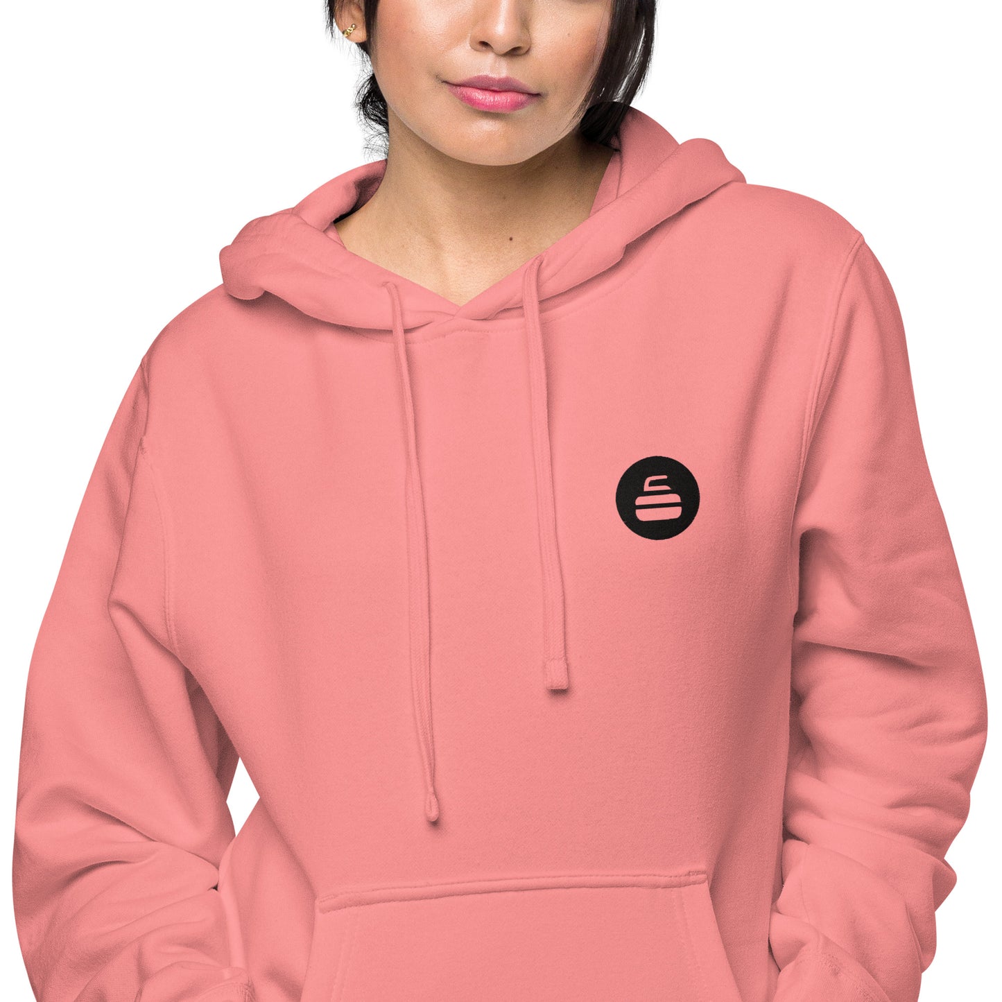 Curling Stone Pigment-Dyed Hoodie - Pink