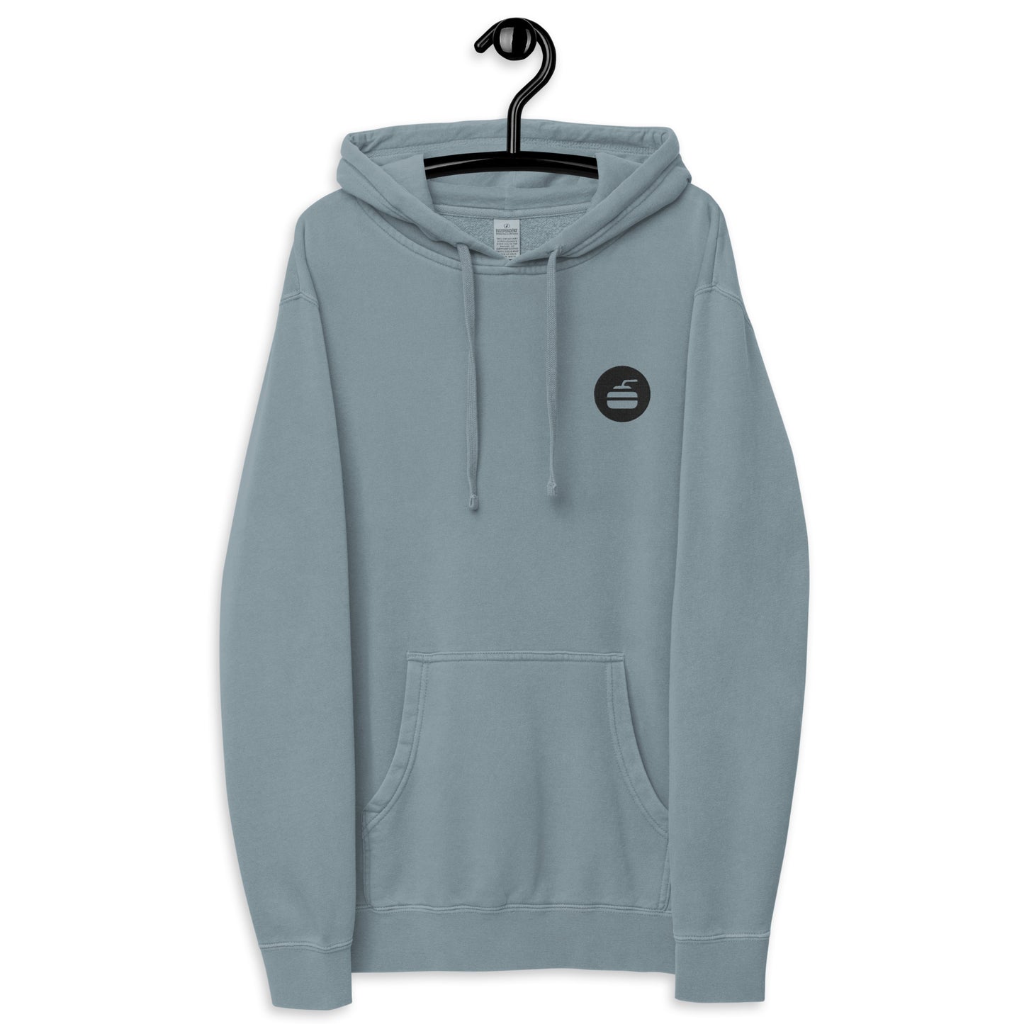 Curling Stone Pigment-Dyed Hoodie - Slate Blue