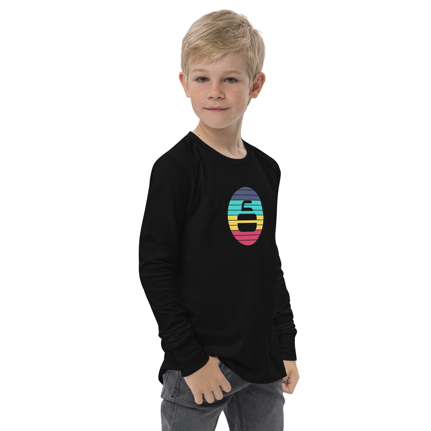 Striped Stone Long Sleeve Tee - Youth Bright