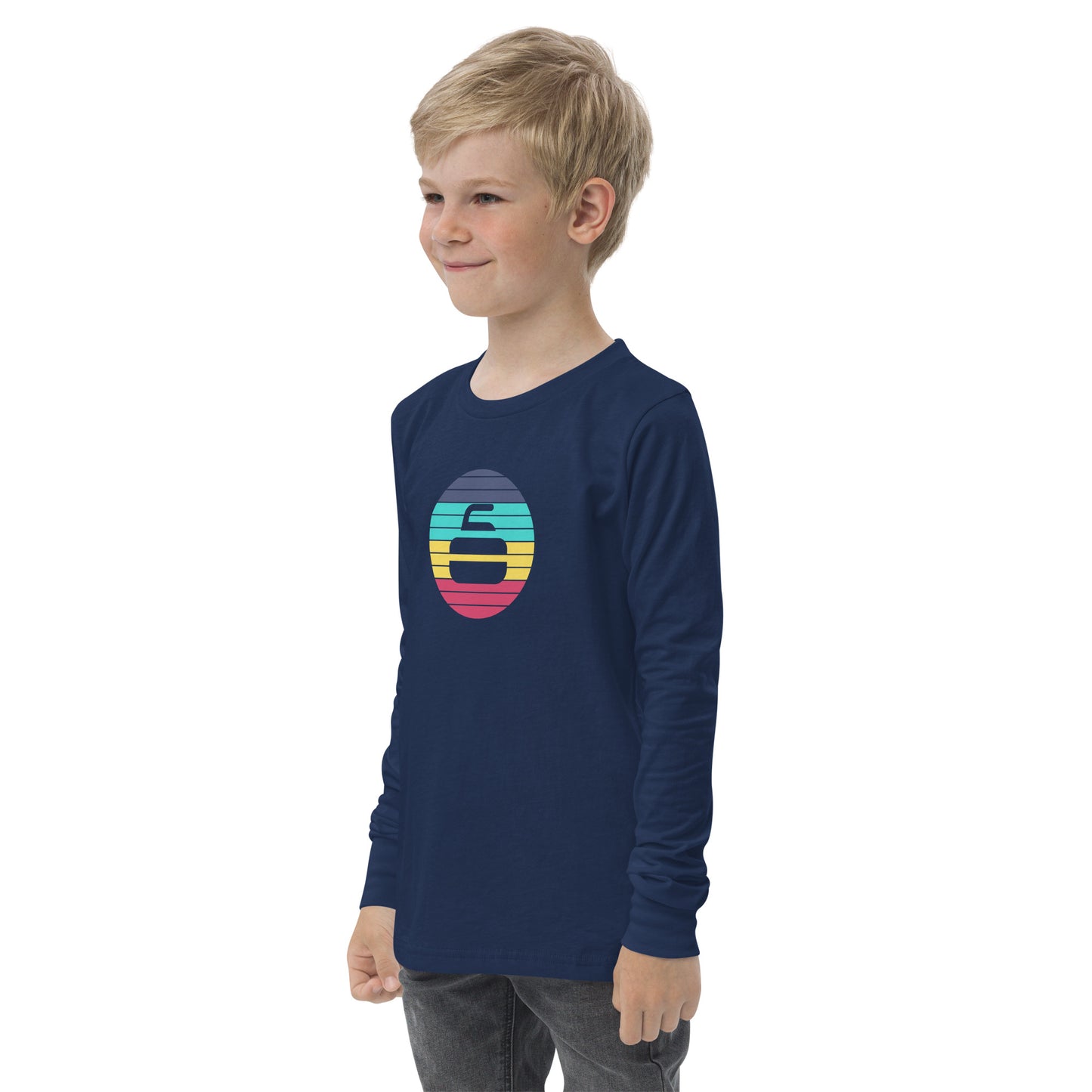 Striped Stone Long Sleeve Tee - Youth Bright