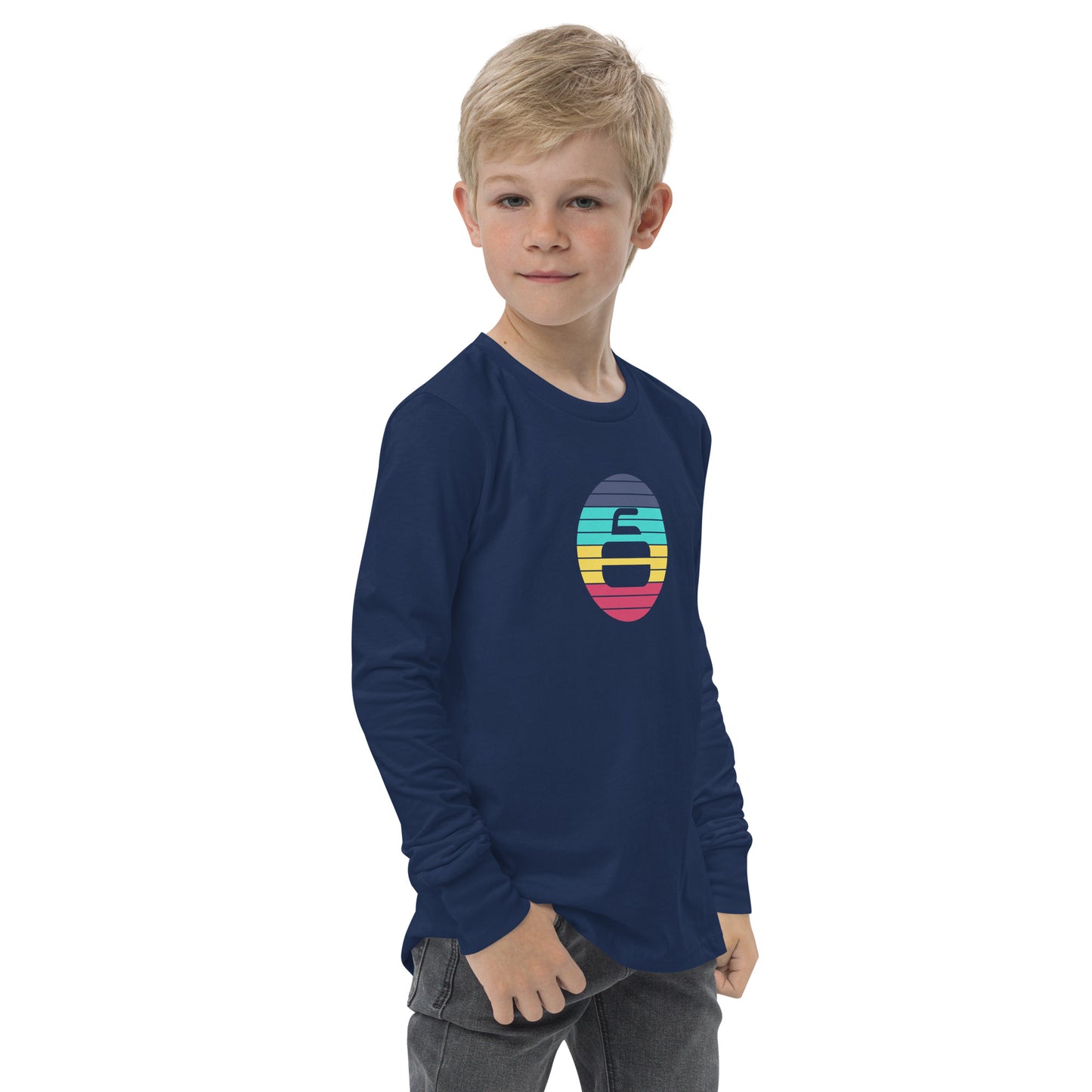Striped Stone Long Sleeve Tee - Youth Bright