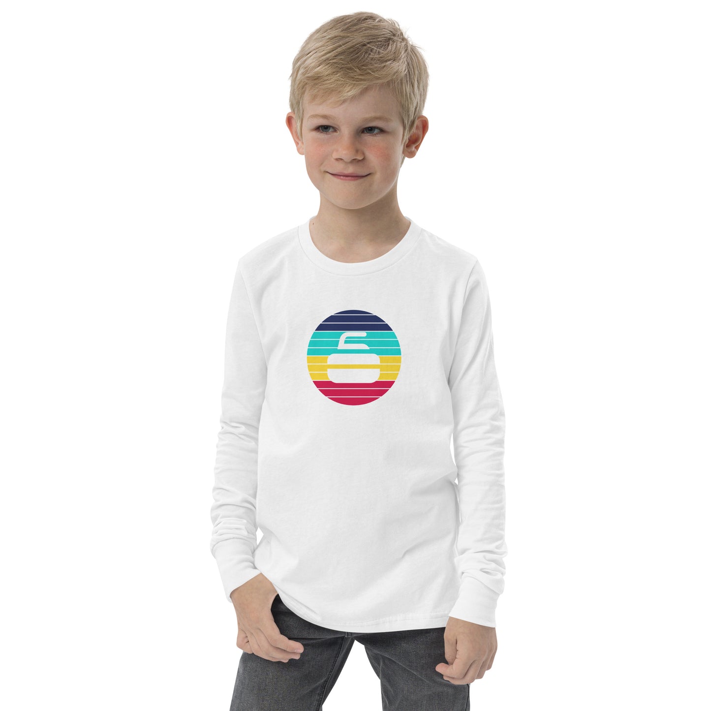 Striped Stone Long Sleeve Tee - Youth Bright