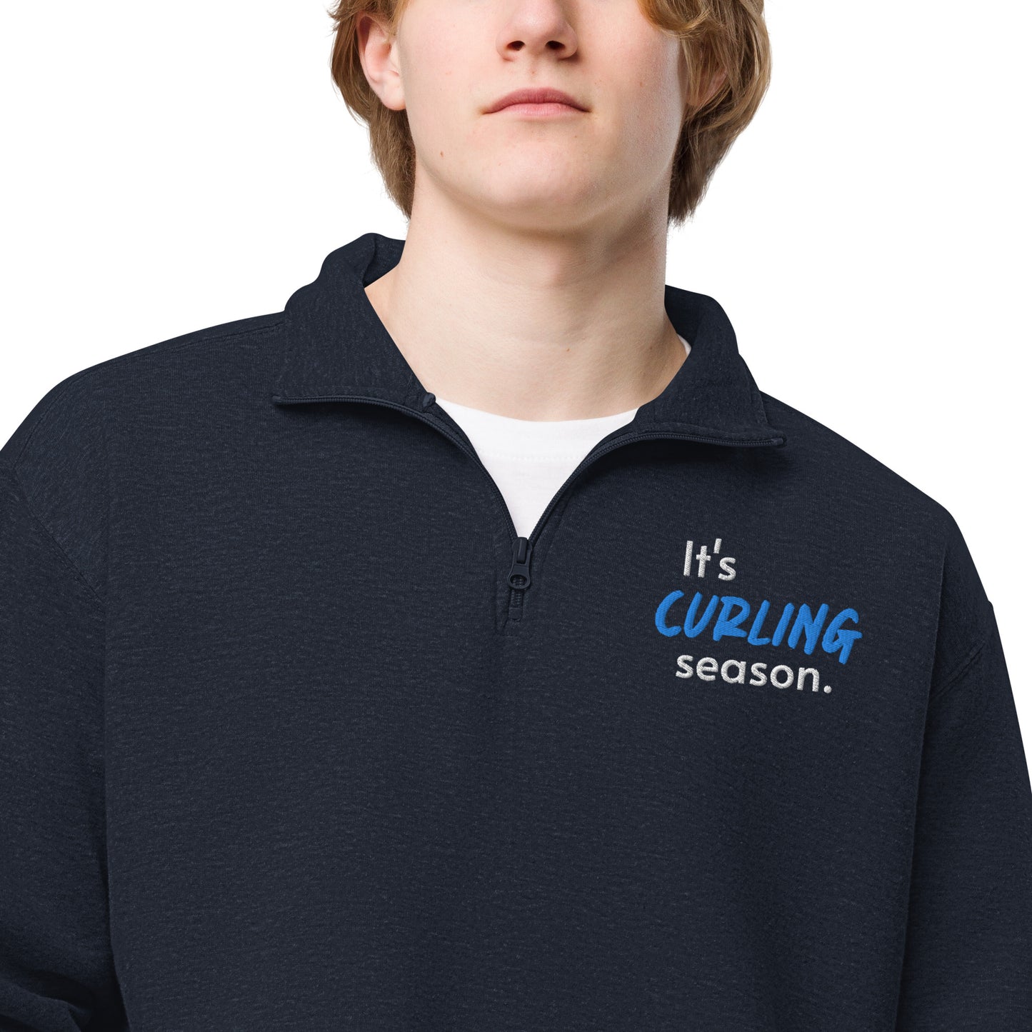 It's curling season fleece quarter zip pullover
