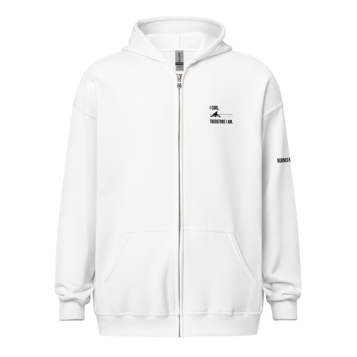 I curl therefore I am zip hoodie - light