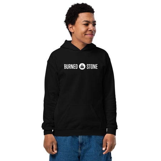 Burned Stone Logo Youth Heavy Blend Hoodie