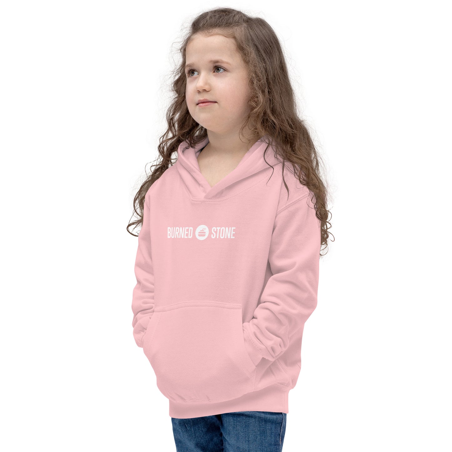 Burned Stone Logo Hoodie - Light Pink