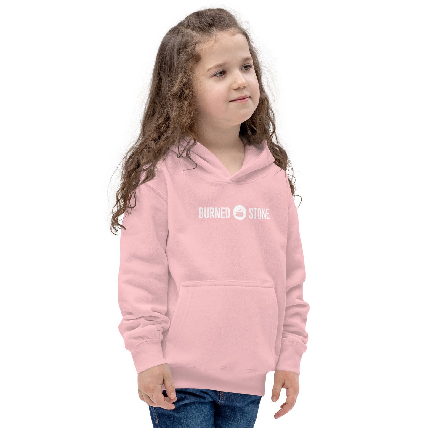 Burned Stone Logo Hoodie - Light Pink