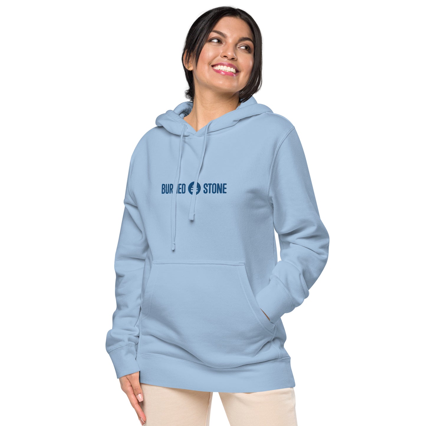 Embroidered Logo Hoodie - Blue