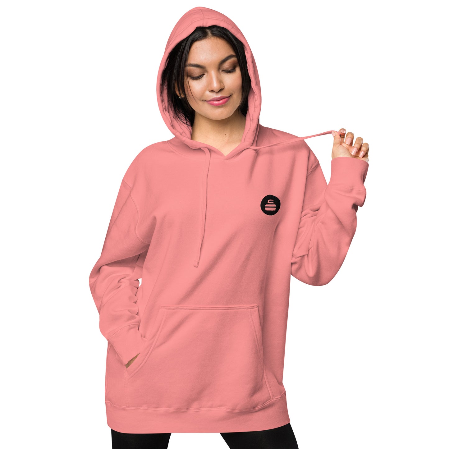 Curling Stone Pigment-Dyed Hoodie - Pink