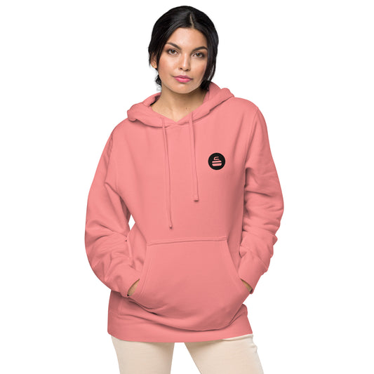Curling Stone Pigment-Dyed Hoodie - Pink