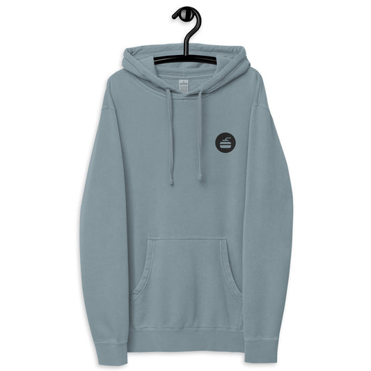 Curling Stone Pigment-Dyed Hoodie - Slate Blue