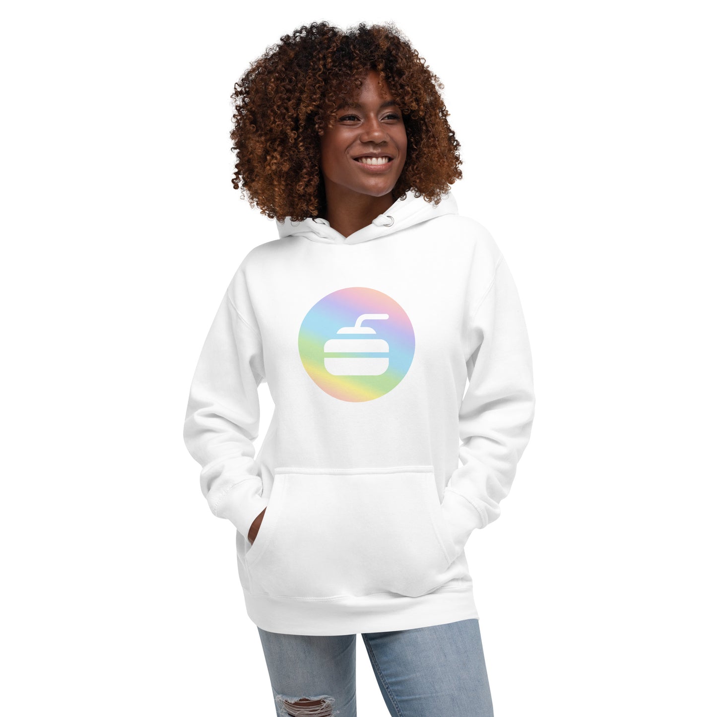 Gradient Stone Hoodie - White